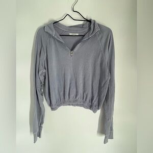 PacSun Light Gray Half-Zip Sweatshirt